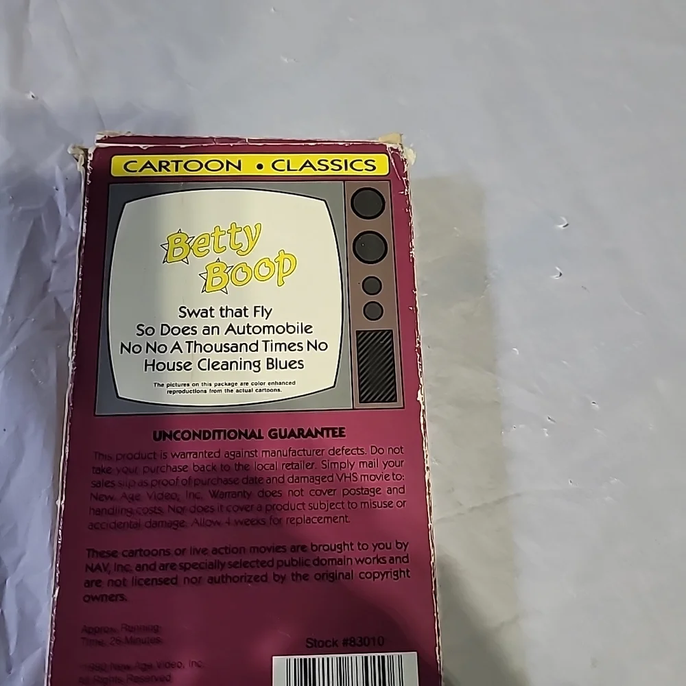 Betty Boop Cartoon Classics VHS